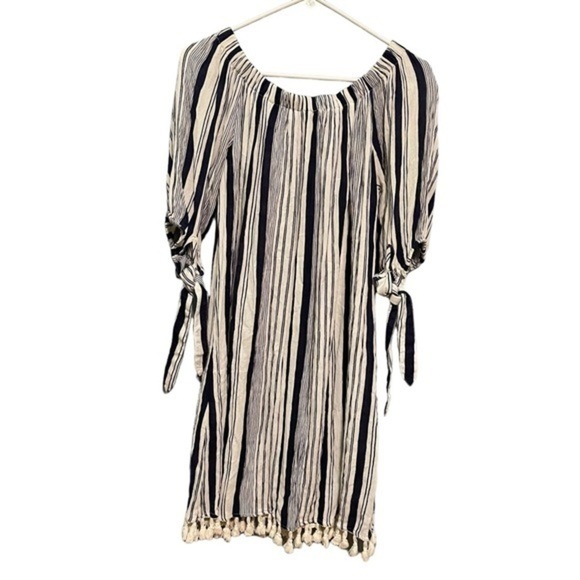 ✨3/$20✨ Speed Control Blue White Striped Shift Dress. NWT. Large - Picture 5 of 9